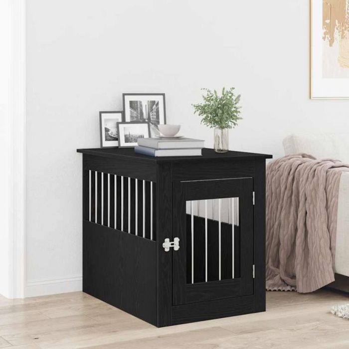 vidaXL Meuble pour cage à chien en chêne 55 x 75 x 65 cm en bois d'ingénierie