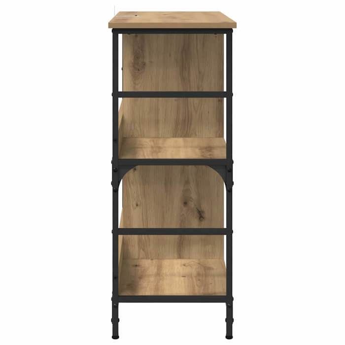 Bibliothèque SOLOMOON CHIC Étagère à livres - Pour salon - chêne artisanal 78.5x33x82 cm Bois dingénierie BB477