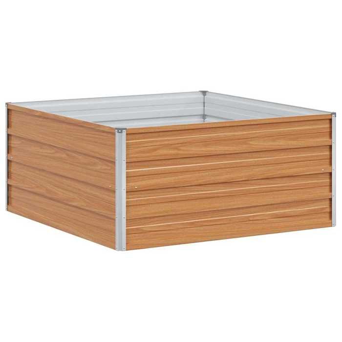 [7961495]Jardinière Surélevée - Bac pot de jardin surélevée Marron Clair 100x100x45 cmPoids:4.76 Kg