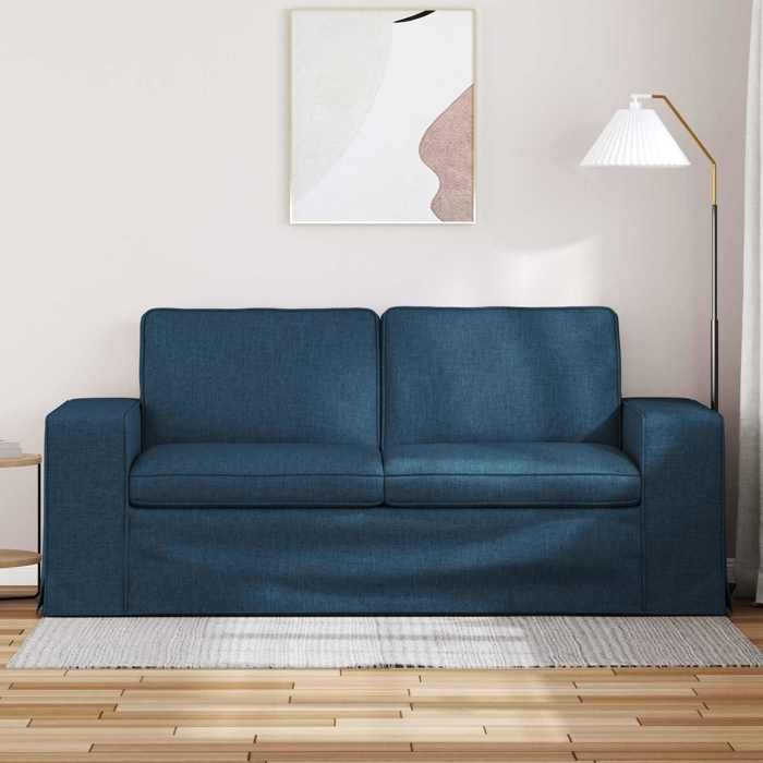 Bleu SOFA - PHSH - Canapé 140cm - 2 places - Bleu Métал C394