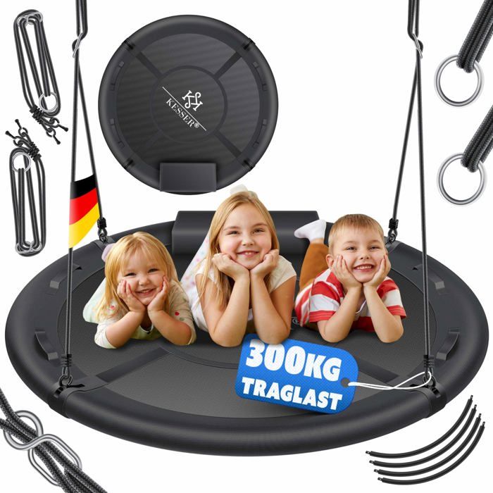 Balançoire nid doiseau - KESSER - 120 cm - Anthracite