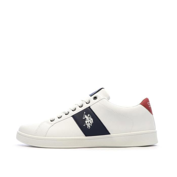 Baskets Blanches/Marines Homme US Polo ASSN Sneaker Baskets Blanches/Marines Homme US Polo ASSN Sneaker