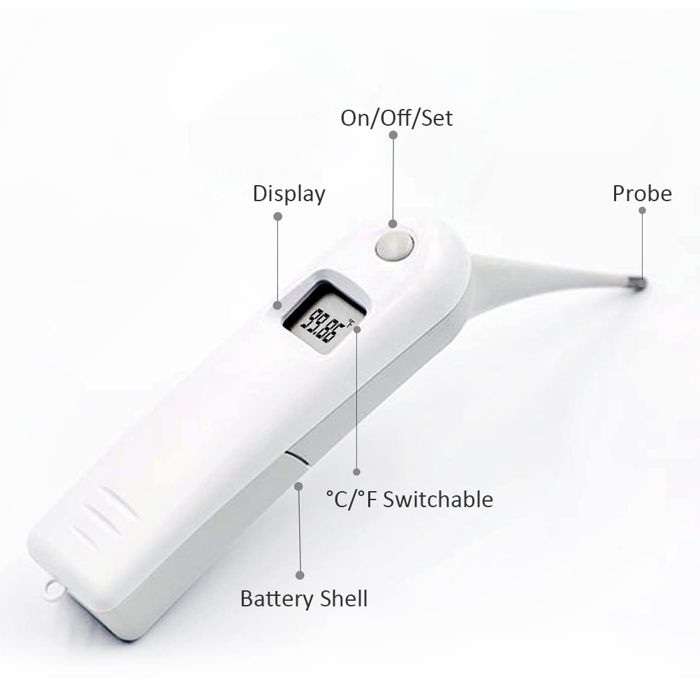 AUCUNE thermomètre pour animaux Thermomètre vétérinaire Thermomètre numérique pour animaux de animalerie kit Couleur assortie