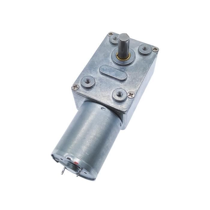 Moteur Réducteur à Vis Sans Fin DC 12V 10 RPM - Arbre 8mm, Boîte De Vitesses Couple Élevé, Réversible - QUARKZMAN