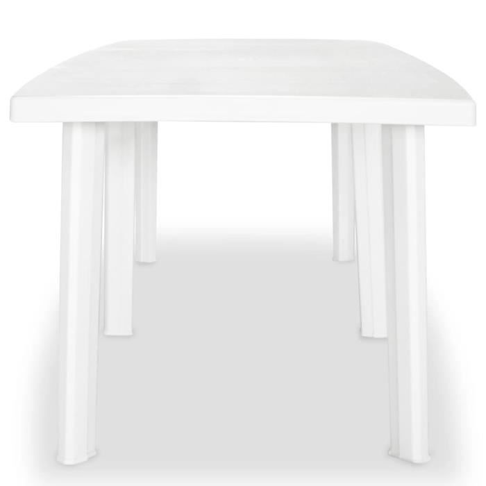 Table de jardin Blanc 210 x 96 x 72 cm Plastique -AKO7731039230344