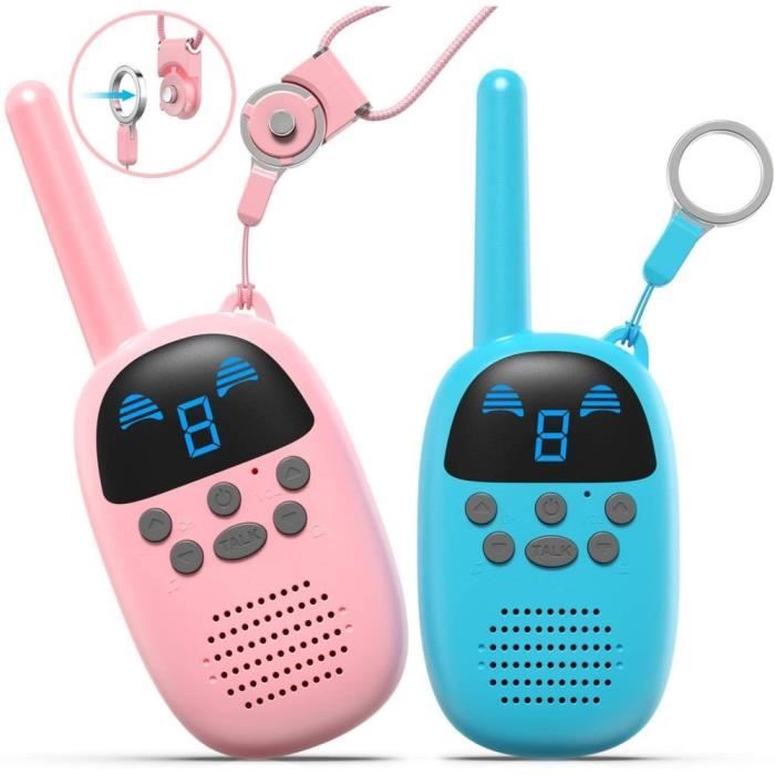 Talkie Walkie Enfant PIMPIMSKY Jouet Rechargeable 22 Canaux 3km Cadeau d'anniversaire Radio