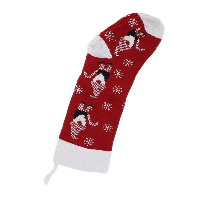 Bas De Noël Personnalisable Rouge - Brodé à La Main, Avec Nom, Pour Décor Ou Cadeau De Noël