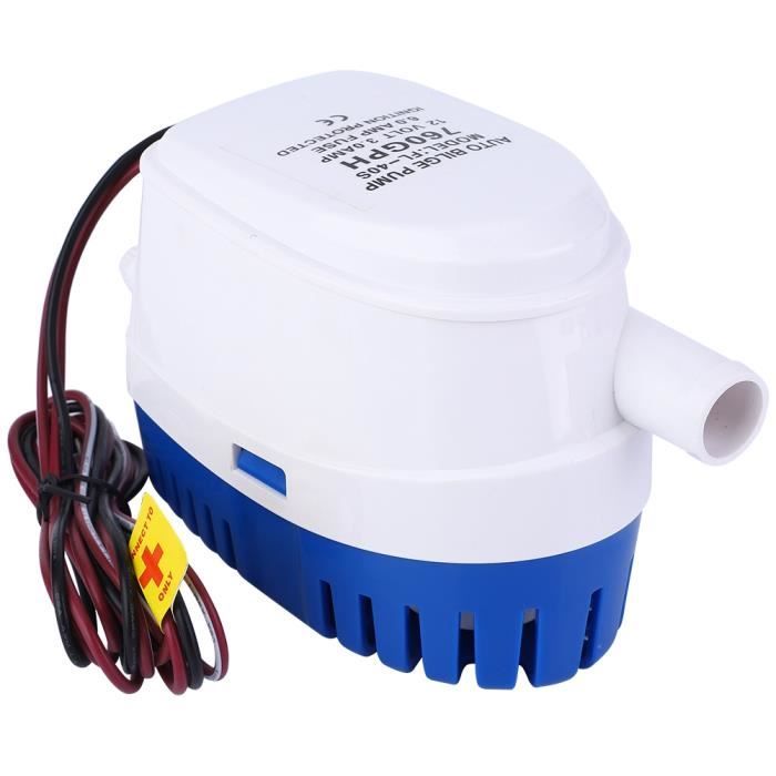 Pompe à Eau De Cale Automatique 12V - 750 GPH, Submersible, Avec Interrupteur à Flotteur - Pour Bateaux, Embarcations