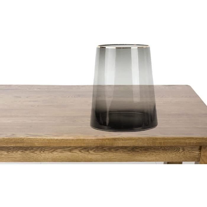 Vase Gris Grand Vase a Poser au Sol, Vase Haut Transparent Vase Cristal