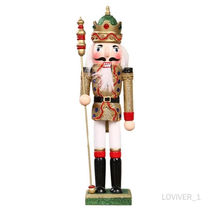 Statue de soldat de Noël en bois Décoration d'intérieur Cadeaux pour
