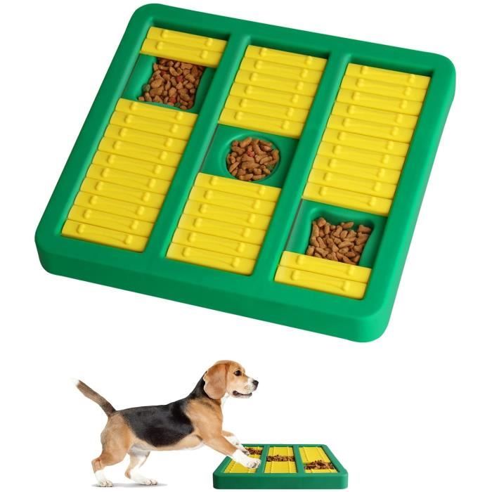 Meilleurs prix pour jouets pour chiens intelligents puzzle pour chien Mangeoire de jeux de dressage de chien avec Puzzle intelligent antidérapant(Vert)