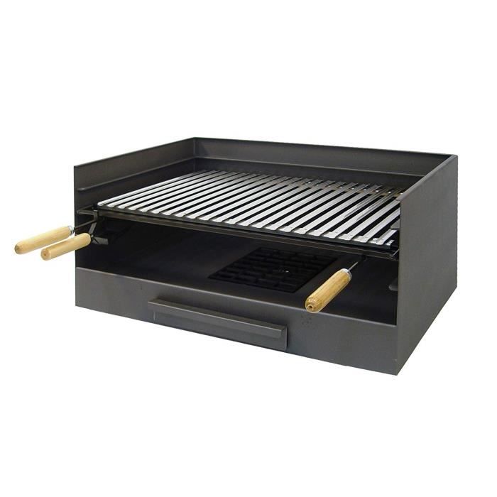Imex El Zorro Grilllade met grillrooster van inox, 50 x 40 x 33 cm, grijs, 71514
