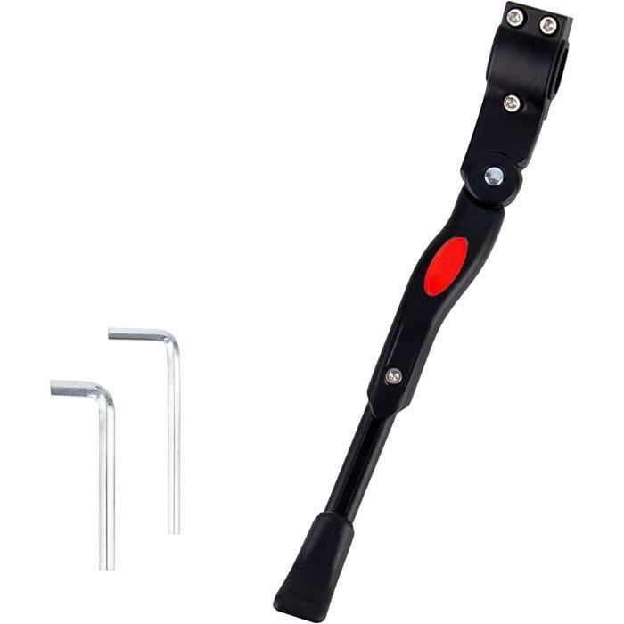 Béquille Vélo Réglable Universelle - Alliage Aluminium Noir - Pour VTT Et Route 26-29 Pouces