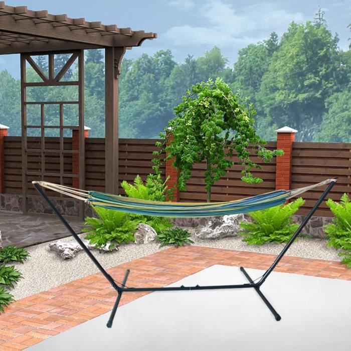XUANYU Support Pour Fauteuil Suspendu En Métal Noir - Hauteur 214 Cm, Stable Et Robuste Jusqu'à 120 Kg