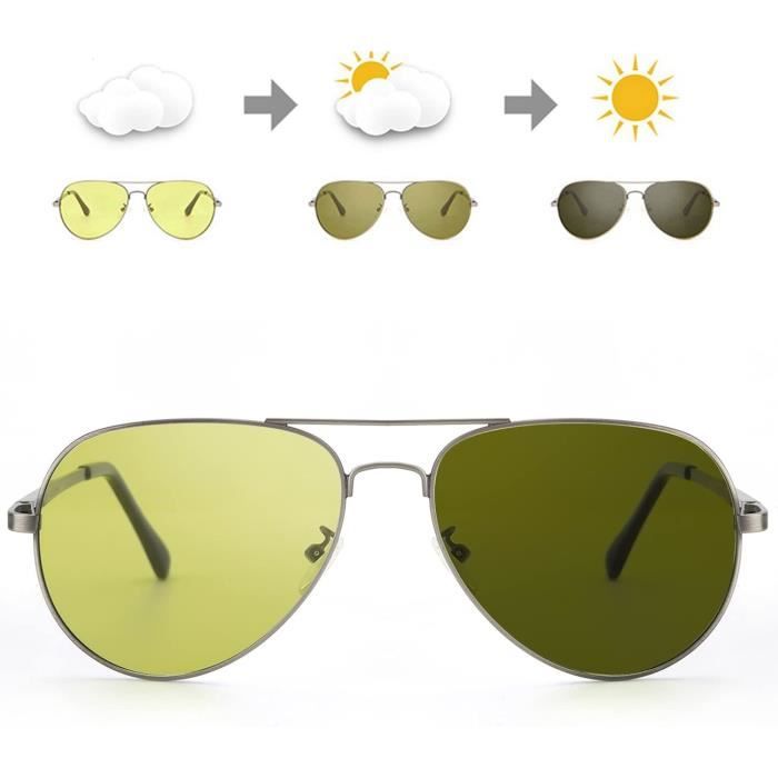 Lunettes Polar Polarisées Conduite Nuit - Anti-éblouissement TAC Métal HD Vision