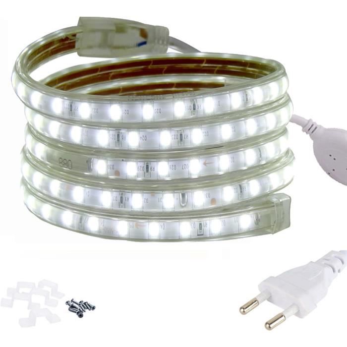 GreenSun Ruban LED 30m Blanc Froid 5050 SMD IP65 - Bande Lumineuse Étanche Avec Télécommande