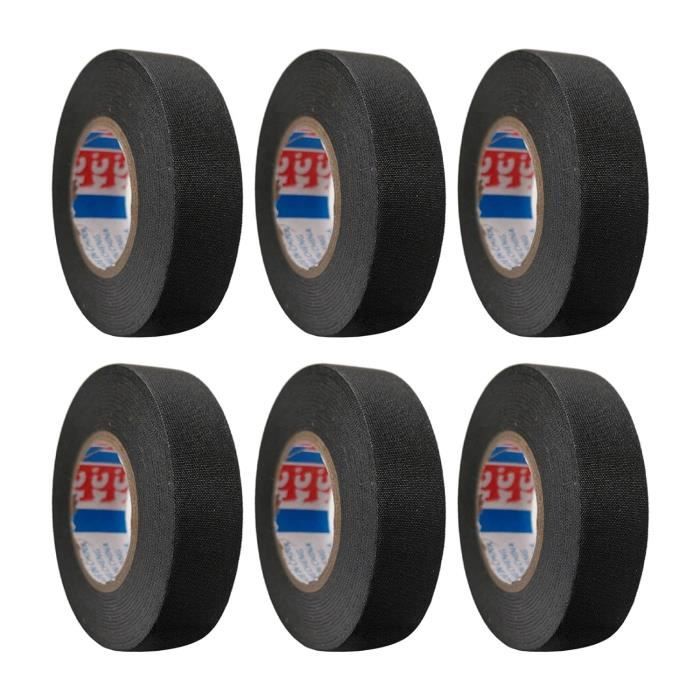 Hinrichs Ruban Adhésif Noir Extra Fort - 4 Rouleaux 50m X 50mm Avec Couteau - Gaffer Tape Imperméable