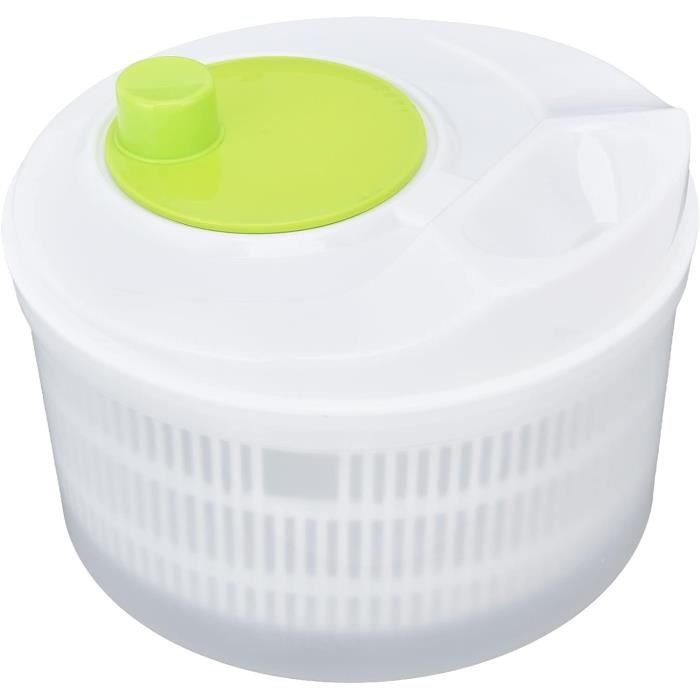 Essoreuse à Salade En Acier Inoxydable 6 L - Pour Laver Et Sécher Légumes, Fruits, Pâtes - Passe Au Lave-vaisselle - Base Antidérapante