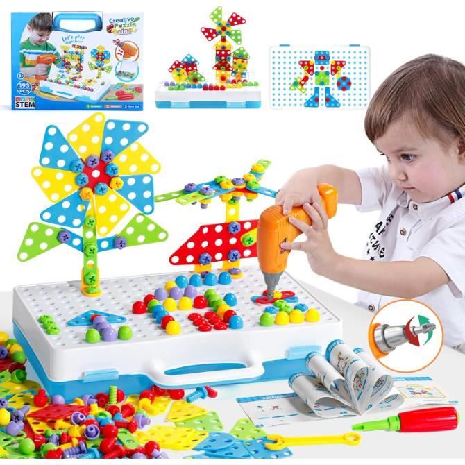 Boîte à Outils de Jeu - Montessori - Electric Drill - ABS - Bleu - Pour Enfants
