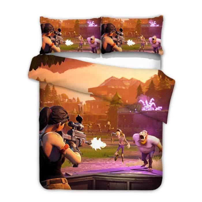 Fortnite Game Fortress Night Taille De L Ue Lit Double Housse De