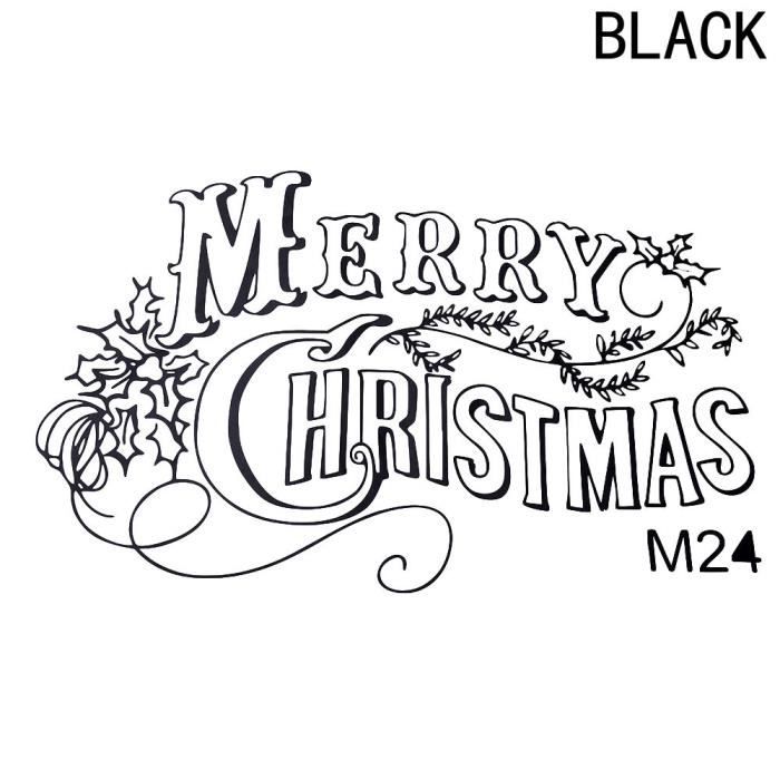 Joyeux Noel Canape Verre Fond Mur Sticker Magasin Fenetre Noir Achat Vente Stickers Cdiscount