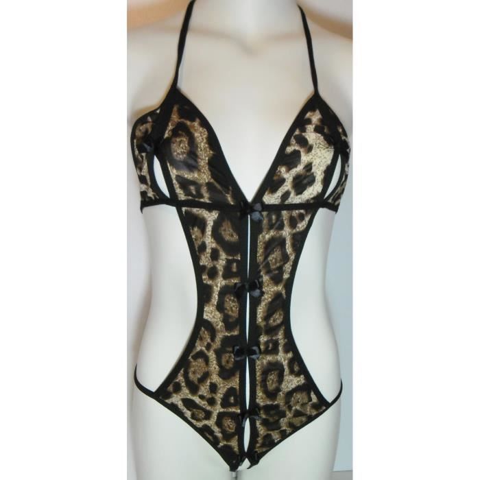 Body Léopard Brillant Taille 36 - Lingerie Fatale - Neuf Avec étiquettes