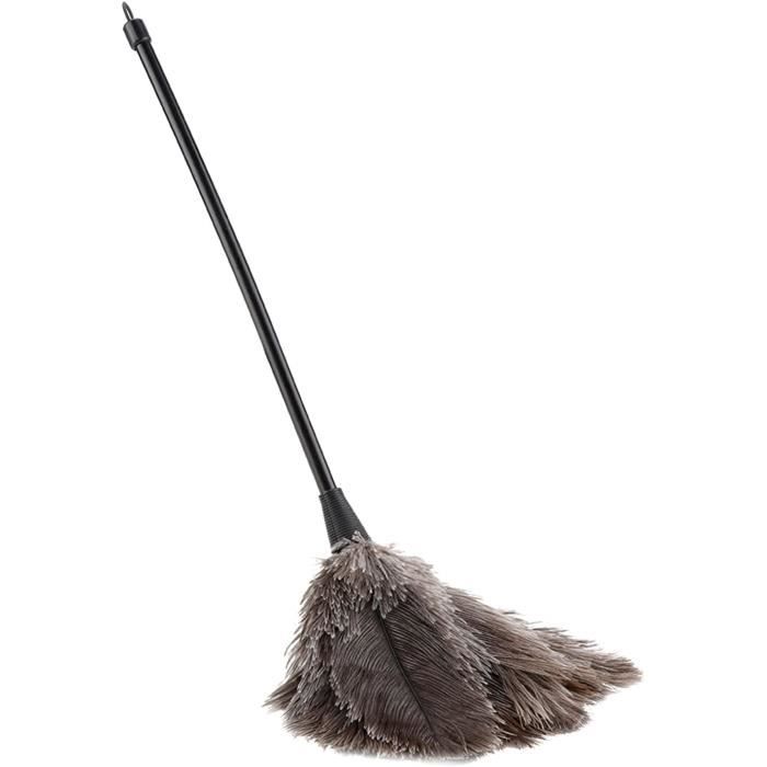 Plumeau En Plumes D'autruche Artificielles - 35 Cm, Manche En Bois, Pour Dépoussiérer