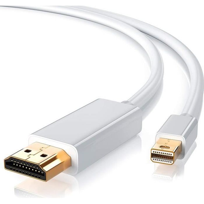 INECK® Câble Mini DisplayPort vers HDMI 2M Câble Mini DPThunderbolt