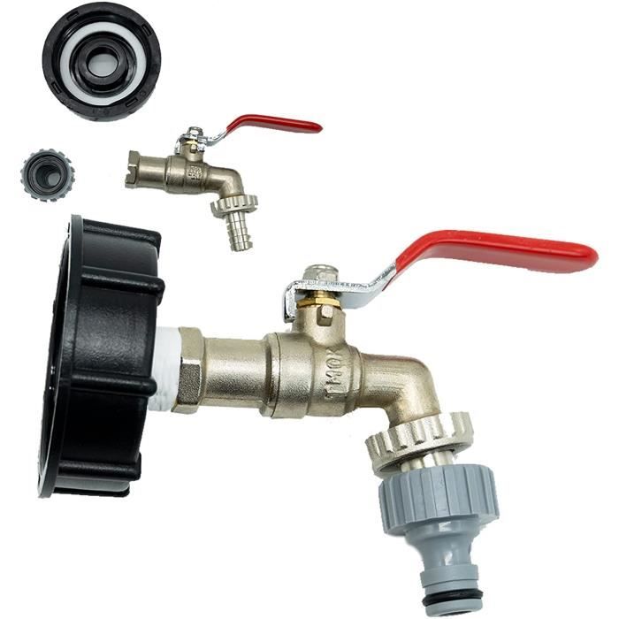 Adaptateur Réservoir IBC S60x6 - Raccord Pour Cuve Eau De Pluie - Jardin, Irrigation - Filetage 60mm - 6