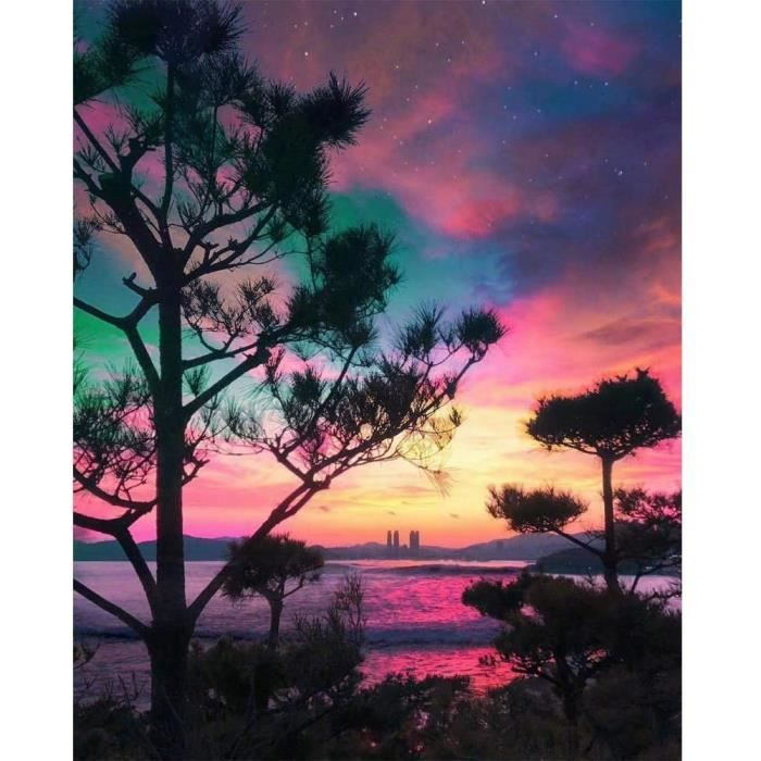 Jqynn Diamond Painting Arbres Oiseau Diamond Painting Adulte, DIY Kit