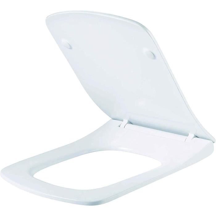 Aan® Lunette Wc Rectangulaire Carrée Fermeture Silencieuse Rapide Un Bouton  Poussoir Facile À Fixer Sur D - Cdiscount Bricolage