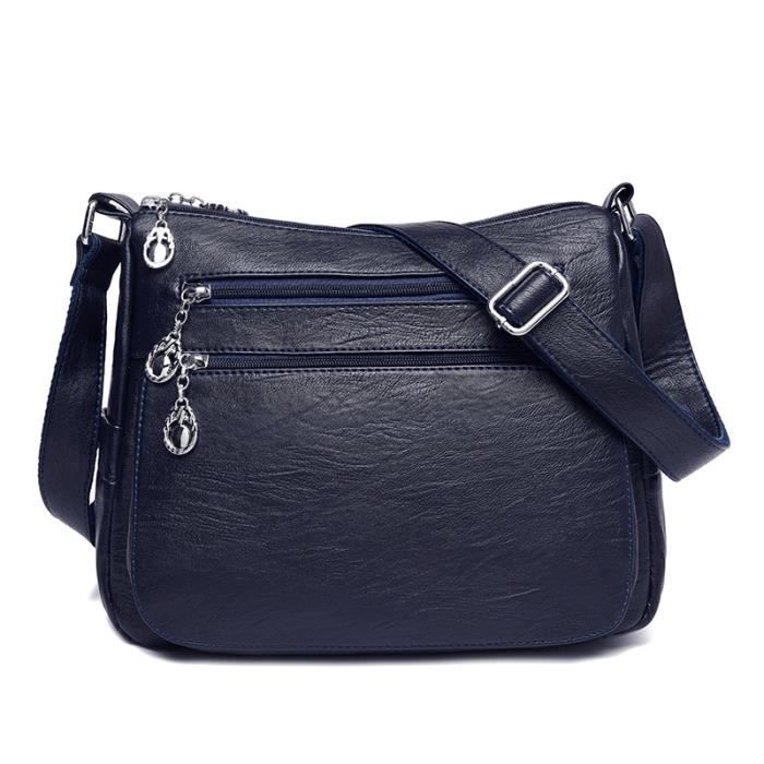 Blue Sacs Main en cuir pour femmes nouvelle mode 2020 sacs