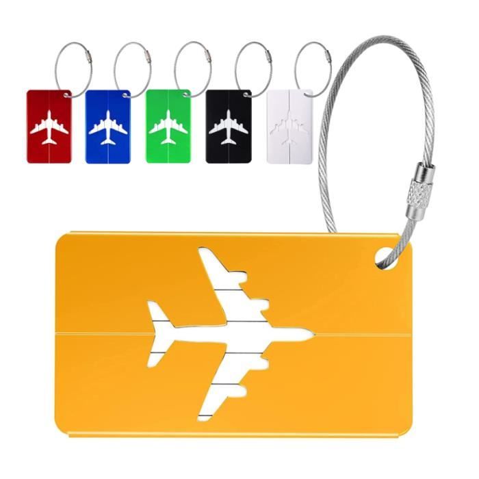 Étiquettes Bagage 10 Pièces Aihoom - PVC étanche, Carte Intérieure Amovible - Pour Valise, Sac à Dos, Voyage - 10 Couleurs Vives