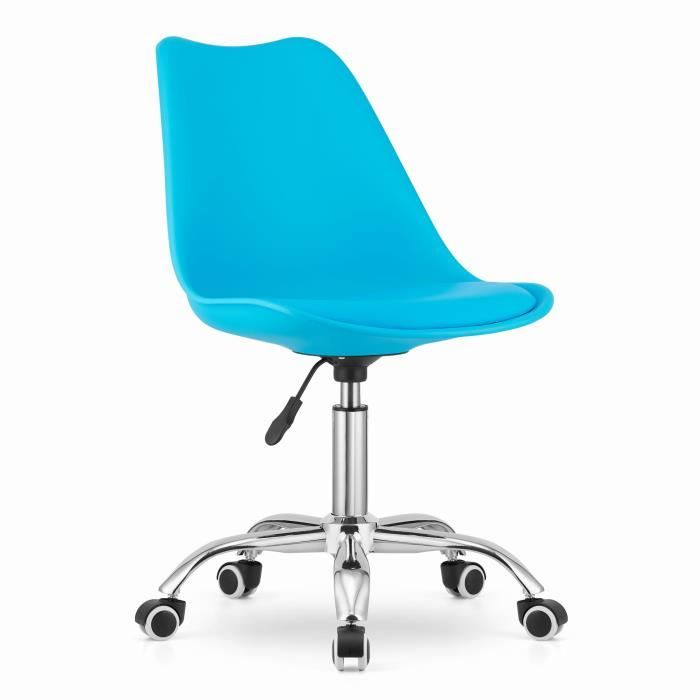 Chaise pivotante - ALBA - bleu - hauteur réglable - facile à monter