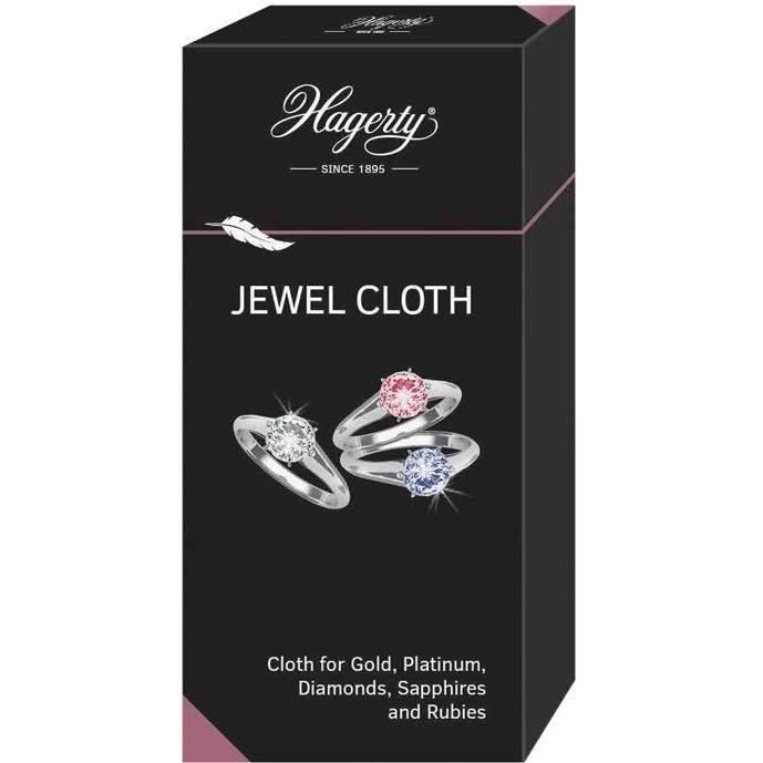 Hagerty - Nettoyant bijoux précieux - chamoisine imprégnée - entretien les bijoux en or, platine, di