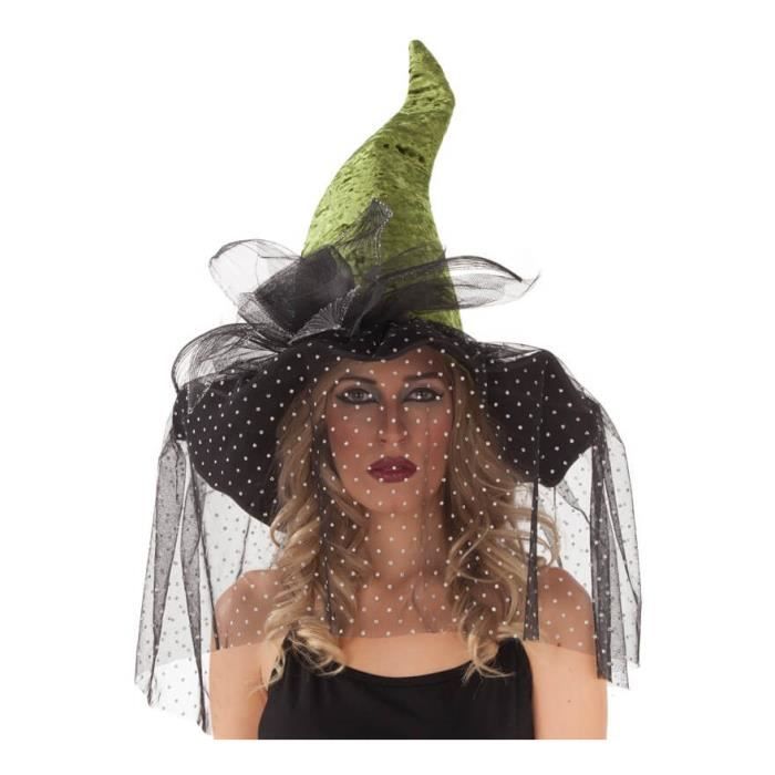 Chapeau De Sorcière Blanc Avec Voile Et Décorations Florales - Accessoire De Déguisement Halloween, Cosplay
