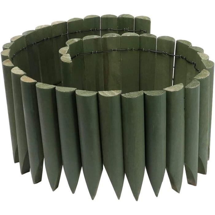 UrFence 300x30 Cm Rouleau Bordure Jardin Bois - Bordure Flexible En Osier Pour Pelouse Et Massifs - Clôture Décorative Naturelle