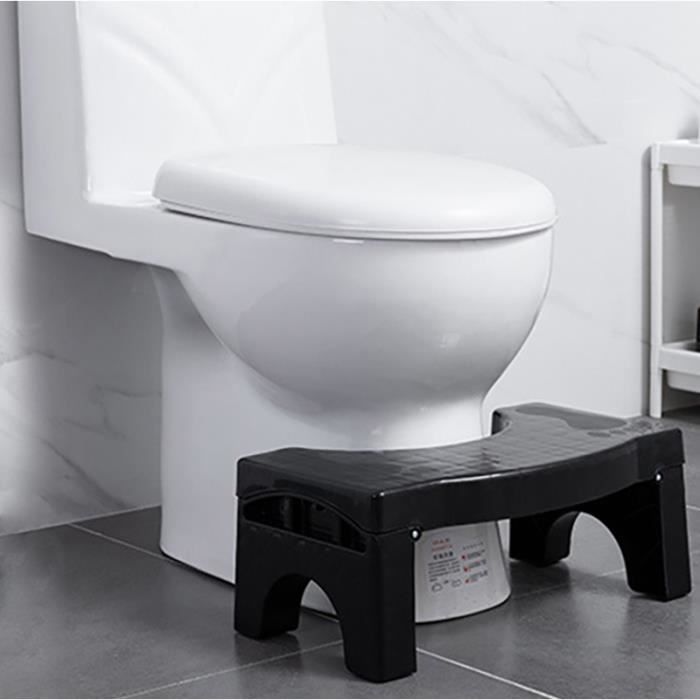 Tabouret de toilette pliable, pouf de toilette antidérapant, 41x25x17,5cm,  noir - Cdiscount Maison