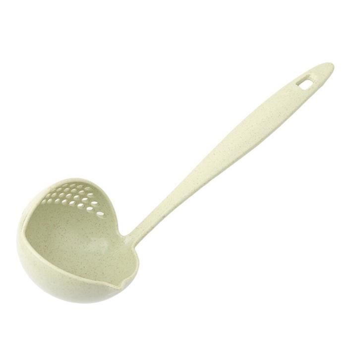 Ustensile Cuisine Bois Naturel UPTALY Passoire En Bois à Long Manche (35cm X 9.5cm), Passoire En Teck Naturel Avec Poignée Audacieuse, Louche En Bois Pour La Cuisson, Ustensile De Passoire Pour Poêle