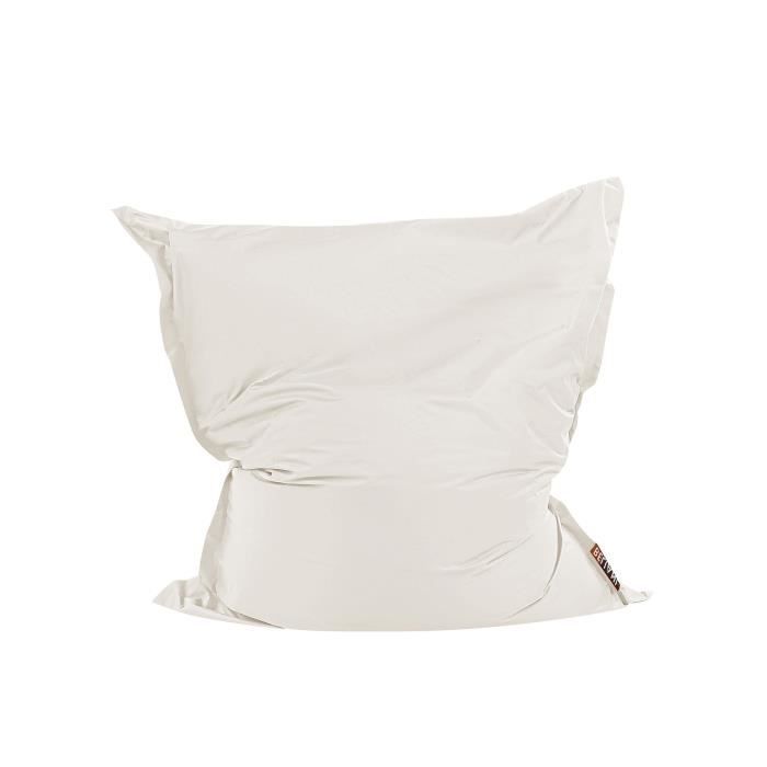 beliani pouf geant xxl 140 x 180 cm blanc creme cdiscount maison