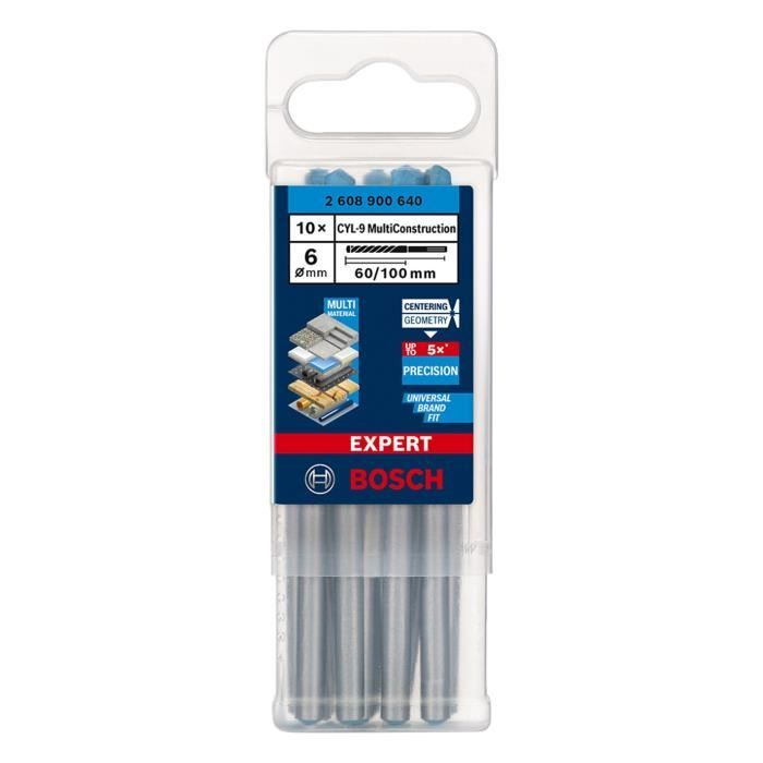 Foret MultiConstruction Bosch 2608900640 – Lot De 10, Ø 6 X 100 Mm - vue 3