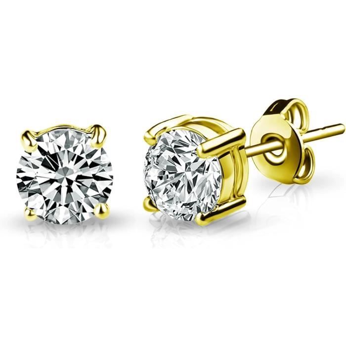 Philip Jones Collana Iniziale D Con Cristallo Zirconia - Placcata Argento, Ipoallergenica
