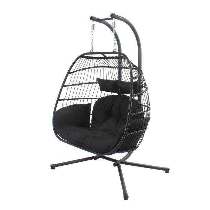 FARO - Fauteuil suspendu 2 places noir FARO - Fauteuil suspendu 2 places noir