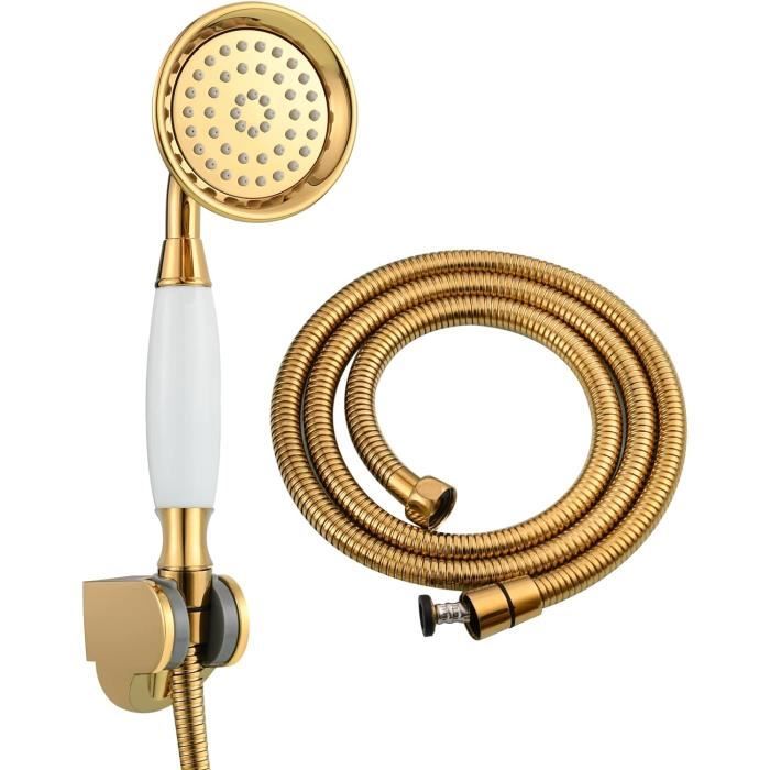 Douche Kit Laiton Douche Avec Flexible Tuyau 1.5M Pommeau Douche Avec