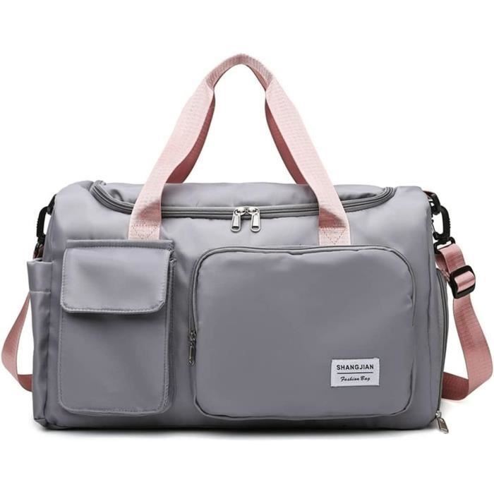 Sac De Sport Léger – Tissu Oxford Imperméable, Compartiment Chaussures, Poche Sèche/humide, Bandoulière Réglable, Fitness/voyage