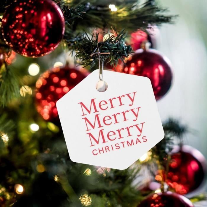 15 cm Joyeux Noël Porte Cintre Arbre de Noël Ornement Vacances Signes decoratio