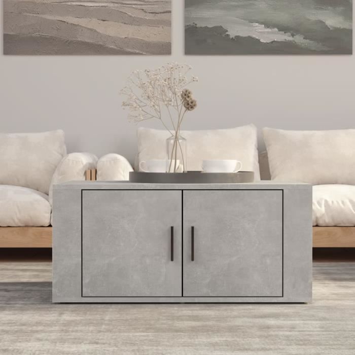 famirosa table basse gris béton 80x50x36 cm bois d'ingénierie-516