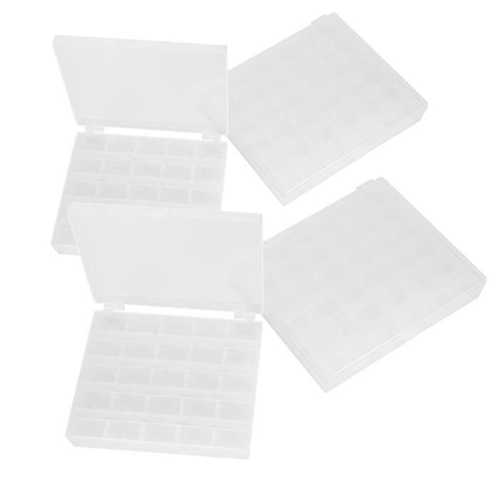 Organisateur Transparent Pour Canettes De Machine à Coudre - Lot De 3 Boîtes 12x10x2,7 Cm - Rangement Accessoires Couture - 9