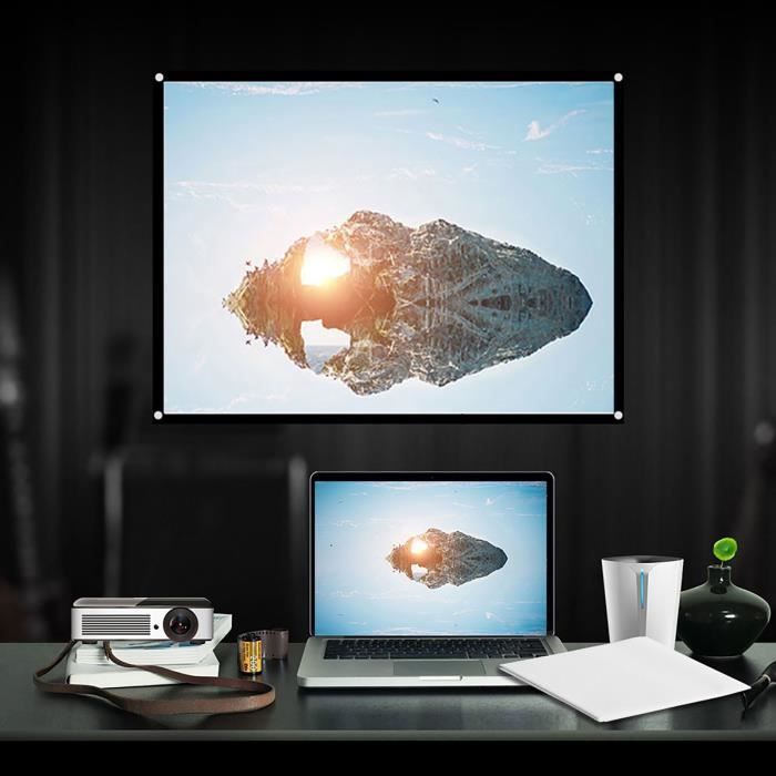 Écran De Projection Portable 100 Pouces - Anti-plis, Toile Polyester HD 16:9 - Pour Vidéoprojecteur Extérieur/intérieur