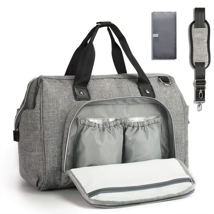 17 L Kidzroom Sac /à Langer Coeurs Avec Porte-Bouteille et Tapis /à Langer